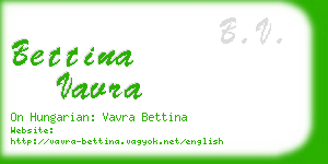 bettina vavra business card